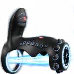 Wholesale Delayed Ejaculation Heating Penile Set Men Lock Sperm Silicone Vibrating Penis Ring LOVE Adult Male Sex Toys - 图片 5