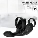 New Male Silicone Cock Ring Prostate Massager Adult Double Ring Lock Sperm Ring 18 Sex Toy Box for Male - 图片 5