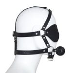 Blindfold Harness and Ball Gag | Adjusts to Fit Most Head Sizes | Soft and Lightweight BDSM Accessory for Men, Women, and Couple - 图片 5