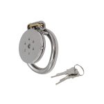 Flat Chastity Stainless Steel Men's Dark Lock Design Lock Anti-Escape Chastity Cage BDSM Bondage Adult Sex Product - 图片 5