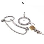 Penis Cage Male Chastity Device Lock Stainless Steel Chastity Cage Hollow Breathable Erection Rings With Electric Shock Pulse - 图片 5