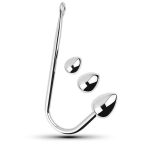 Stainless Steel Anal Hook, Buttplug Hook With 3 Interchangeable Heart Balls Anal Sex Toys for Couple Gay Lesbian - 图片 5