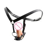 Cross Border Source of Leather Pants Female Lesbian Penis Masturbators, Strapon Anal Plugs - 图片 5