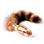 High Quality Glass Crystal Anal Toys Fox Tail Glass Anal Plug Butt Plug Sex Toys Glass Plug Anal Tail Toys - 图片 5
