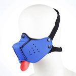 PU Leather Dog Hood,Head Harness Headgear Leather Costume Bondage Maskes,Halloween Restraint Hood Black Mouth Gag - 图片 5