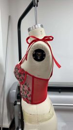 Women's Sexy Lace Hollow Fishbone Embroidery Body Shaping Bra & Brief Sets Temptation Sling Waist Logo Pure Desire Underwear - 图片 5