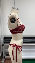 Women's Sexy Lingerie Set with Underwire Bra Featuring Logo on Waist to Prevent Sagging - 图片 5