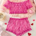 New Design Women's Sweet Sexy Flower Embroidered Underwear Set Transparent Mesh Knitted Fabric with Elegant Decoration - 图片 5