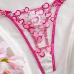 Wholesale Hot Sale Sexy Three Piece Set for Women Black Eyelash Lingerie Bikini Bra and Thongs-for Summer - 图片 5