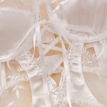 Hot Sale Factory Women's Erotic Lace Lingerie Set Sexy Low-Rise Bra Panties with Bow Decoration Custom Logo Pattern - 图片 5