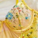 Women Underwear Floral Satin Lace Lingerie Set Sexy Push-up Bralette and Panty Perspective See-Through Slimming Jumpsuit - 图片 5