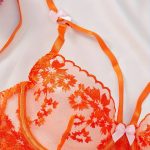 Women's Lace Embroidery Lingerie Set Sexy Mesh Bra Thong Floral Bras Panties Cheap Price Summer Seduction Bodysuits Underwear - 图片 5