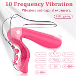 Couples Sex Toys 2 in 1 Speculum Vibrators Dilators 10 Vibration Frequencies Sex Toys Women Vaginal Expander Light - 图片 5