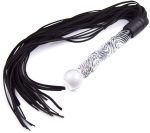 Leather Whip With Glass Pleasure Wand With Ball Tip - Sex Toy for SM or Anal Other SM Products - 图片 5