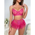 Sexy and Romantic Lingerie Set with Lace Trim, See-through, Seductive and Passionate Uniform for Women - 图片 5