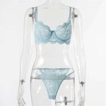 A Two-piece Set of Sexy and Sensual Sensual Underwear with Lace Edges and Transparent European and American Style - 图片 5