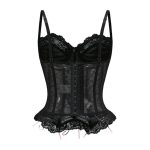 Best-selling Sexy Lingerie Bowknot Cross-embroidery, Hollowed-out Lace Fishbone Vest, Shaping and Fun Lingerie - 图片 5
