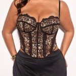 Sexy V-neck Halter, Lace Side Strap, Spicy Girl Body Shaping Fishbone Corset, Romantic Underwear - 图片 5