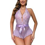 European and American Sexy and Romantic Underwear, Export Pajama Set, Micro Skirt, Light Lace Jumpsuit - 图片 5