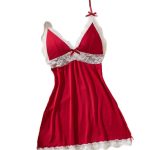 Erotic Lingerie, Sexy Halter, Lace Patchwork, Butterfly, Sweet Girl's Halter, Detachable Chest Pad, Nightgown Set, Bestseller - 图片 5