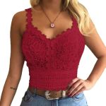 A New Style of European and American Halter Sex Lingerie Without Steel Rings, a Thin Solid Color Lace-trimmed Shaping Top - 图片 5