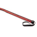 Premium Microfiber Leather Bull Whip, 1.9m Red Bullwhip, Luxurious Braided Flogger Horse BDSM Toy Whip - 图片 5
