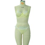 A Set of Sexy and Romantic Underwear with Yellow Mesh Lace Trim and Lace-like Edges, a Bestseller From Europe and America - 图片 5