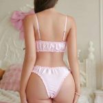 A Two-piece Set of Exquisite and Sexy Underpants with a Halter Top and Bow From Europe and America - 图片 5