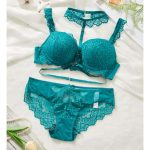 A New European and American Lace Sexy and Fun Lingerie Set, Fashionable with Embroidered Lace, Split Neck-hanging Lingerie - 图片 6