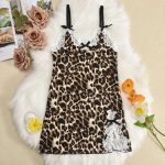 European and American Bestsellers, Sexy and Seductive Halter Lace Patchwork, Bow Split Halter Dress, Fun Pajamas - 图片 6