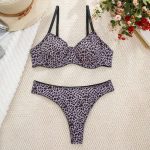 European and American Bestsellers of Romantic Lingerie, Heart-shaped Printed Mesh Fabric Set, Steel Ring Sexy Lingerie Set - 图片 6