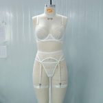 A New European and American Sexy Lingerie Set with Lace Straps, Steel Rims, Leg Wraps and Halter Tops, a Four-piece Set - 图片 6