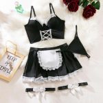 A Cute Girl's Christmas Outfit, a Three-color Strappy Cross-hanging European and American Sexy Lingerie Set - 图片 6