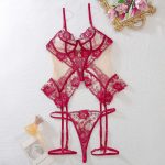 European and American Best-selling Sexy Bra Set, Sheer Sheer Thin Lace Seductive and Sexy Underwear and Underpants Set - 图片 6