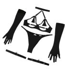 A Seductive and Sexy Lingerie Set with Hollowed-out and Lace-revealing Tassels From Europe and America - 图片 6