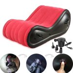 Dropshipping Inflatable Bed Sofa for Travel Beach Chaise Fold Bedroom Sex Furniture ArmChair Velvet PVC Leather Bed Frames - 图片 6