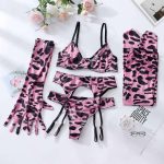 European and American Bestseller Tie-dyed Dazzling Color Small Chest Gathering Mesh Fabric Sexy and Interesting Underwear Set - 图片 6