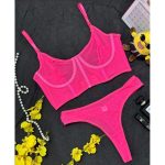 A Popular European and American Sex Lingerie Set Featuring Lace Mesh Fabric Transparency and Gathering Sexiness - 图片 6