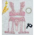 A Set of Sexy and Romantic Underwear with Embroidered See-through Mesh and Steel Rims From Europe and America - 图片 6