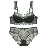 European and American Sexy Lace Lingerie for Women with Large Breasts, Making Them Look Smaller Breathable and Gathering Bra Set - 图片 6