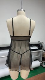 Hot Selling Comfortable Xxxl Plus Size Women's Sexy Lingerie Luxury Hollow Out Lace Sleepwear Sexy Ladies Satin Dress Nightwear - 图片 6