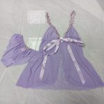 Manufacturers Women's Nightdress Transparent Seductive Halter with Lace Trim Embroidery Lingerie Sleepwear Free Size Nightdress - 图片 6