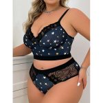 Large-sized, Thin, Wrinkle-free Printed Strapless Anti-glare Bra Set, European and American Large-sized Sexy Underwear Set - 图片 6