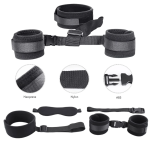 BDSM Neck to Wrist Bondage Restraints Set - Behind Back Handcuffs Collar With Blindfold Adjustable Bondage Accessories - 图片 6