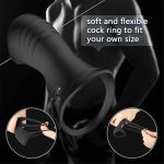 Reusable Silicone Cock Ring Delayed Ejaculation Sex Toys for Men Scrotum Stretcher Male Chastity Penis Enlargement Device - 图片 6