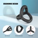 Penis Ring Reusable Silicone Semen Cocks Ring Penis Enlargement Delayed Ejaculation Sex Ring for Men - 图片 6