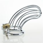 Penis Chastity Cage With Lock, Anti-affair Cage, Breathable Sanitary Stainless Steel Penis Cage for Male Penis - 图片 6