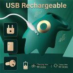 Vibrating Cock Ring With Rabbit Design, Rechargeable Penis Ring Vibrator - 图片 6