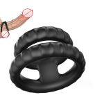 Sex Toy Box Male Adult Sex Products Couples Share Delay Double Ring Silicone Locking Cord Sex Toys for Men - 图片 6