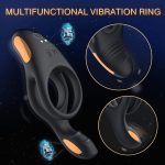 Remote Adult Cock Ring Male Sex Toys Vibrating Cock Ring With Clit Vibrator - 图片 6